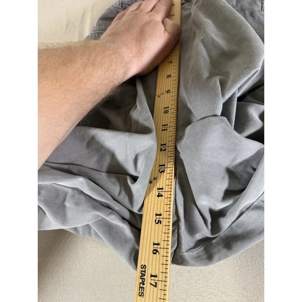 VINTAGE Polo Ralph Lauren Preston Chino Pants 34x30 Grey Cotton Trousers Pony